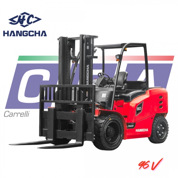 HANGCHA - CARRELLO ELEVATORE FRONTALE ELETTRICO 4 RUOTE (60-80Q)