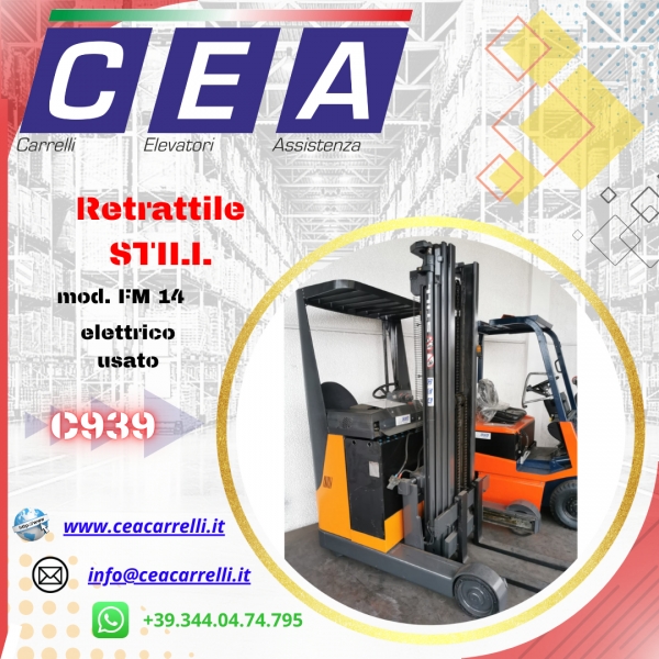 C939 - Carrello retrattile elettrico usato - STILL FM14