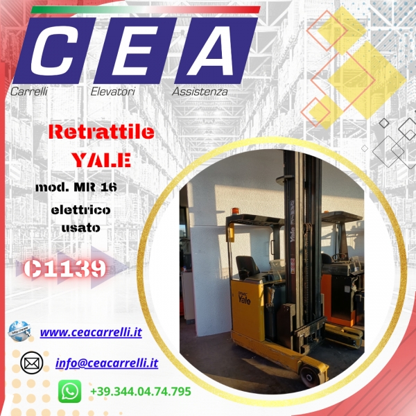 C1139 - Carrello retrattile elettrico usato - YALE MR16