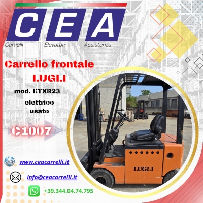 C1007 - Carrello elevatore frontale elettrico 4 ruote - usato LUGLI ETXR23